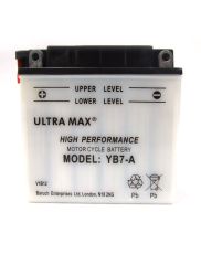 Ultramax Yumicron YB7-A, 12v 8Ah Motorcycle Batteries. L(mm) W(mm) H(mm) 135 75 133