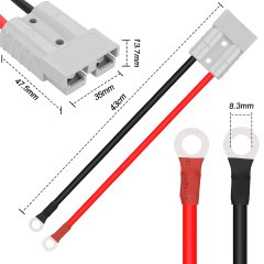 SB120 SG120 600V 120A Battery Connector Plug with O-Ring, featuring a 10AWG 39cm cable and an extra Quick Connect Plug