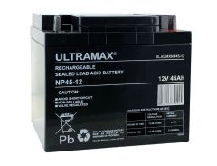 ULTRAMAX NP44-12, 12V 44AH 20HR (AS 40AH, 42AH & 45AH) SEALED LEAD ACID RECHARGEABLE BATTERY