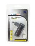 Ultra Max USB Mains Charger 1Amps Euro plug