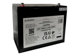 Ultramax LI100-12PRI, 12v 100Ah Prismatic Lithium Iron Phosphate (LiFePO4) Battery 