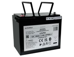 Ultramax LI100-12PRIBLU, 12v 100Ah Lithium Iron Phosphate (LiFePO4) battery With Bluetooth Energy Monitor