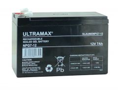 ULTRAMAX NPG7-12 12V 7AH (6Ah & 9Ah) UPS GEL BATTERY 6.3MM WIDE SPADE CONNECTION