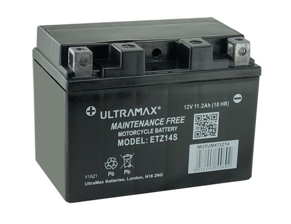Ultramax ETZ14S Motorcycle Batteries High-Performance 12v Power